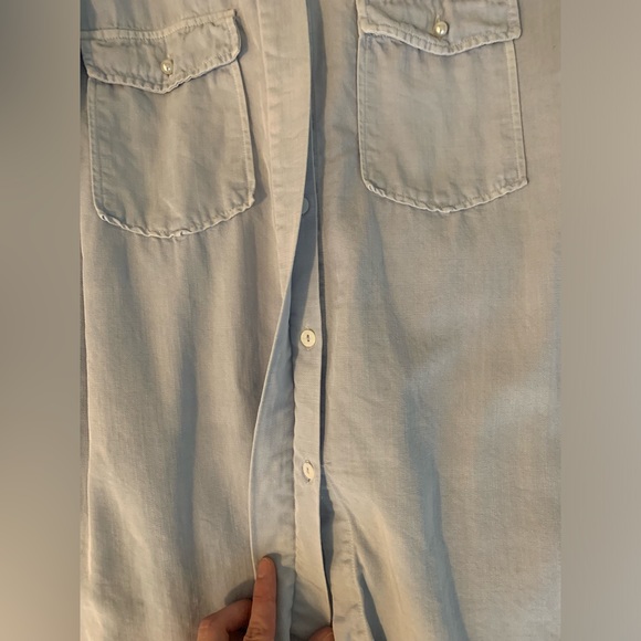 Pale blue jeans shirt from Zara. - Picture 6 of 9